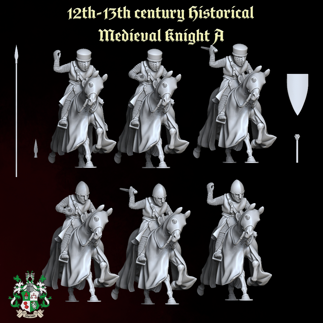 12th-13th century Historical Medieval Knight A